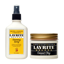 Load image into Gallery viewer, Style &amp; Set Bundle – Cement Hair Clay + Grooming Spray
