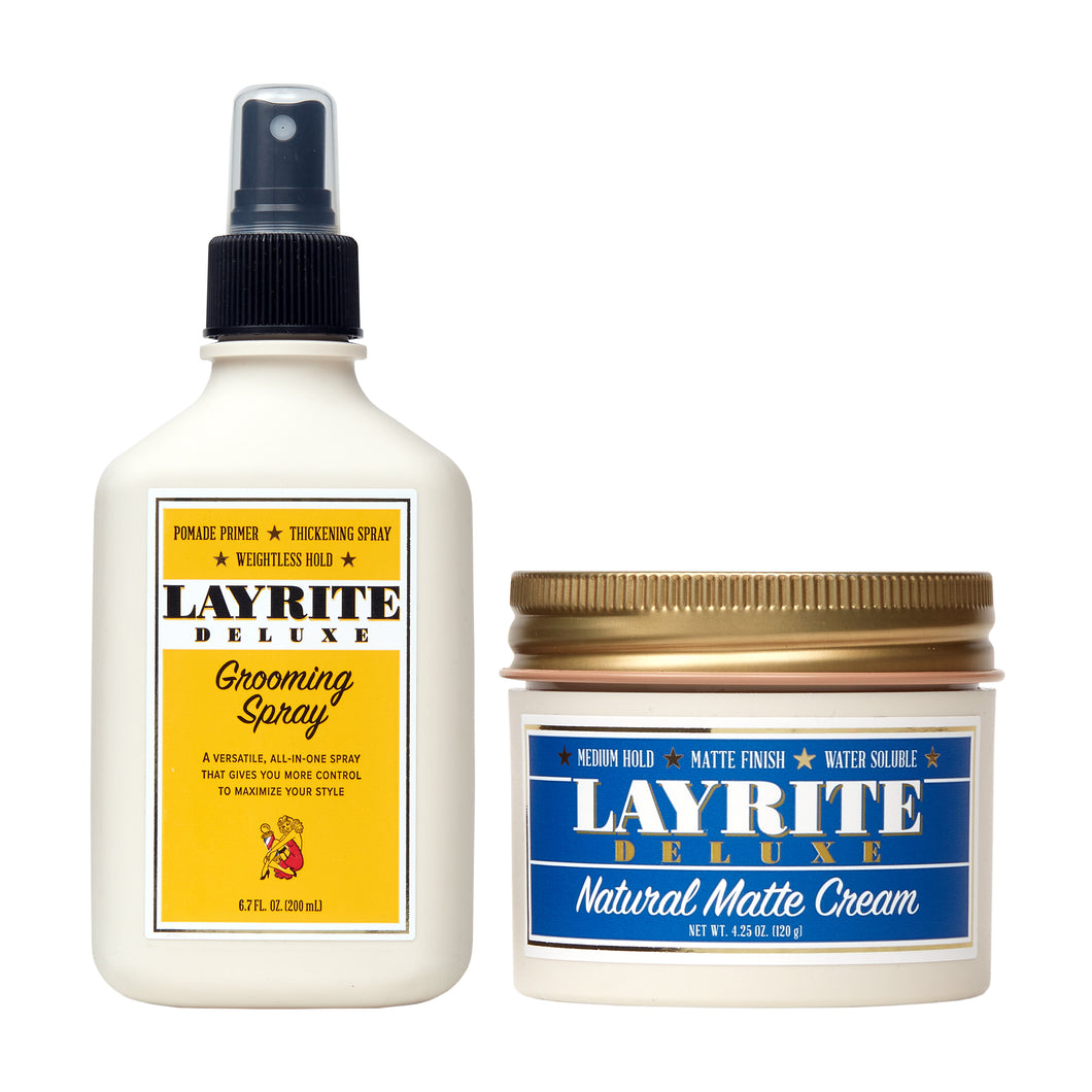 Natural Finish Bundle – Matte Cream + Grooming Spray