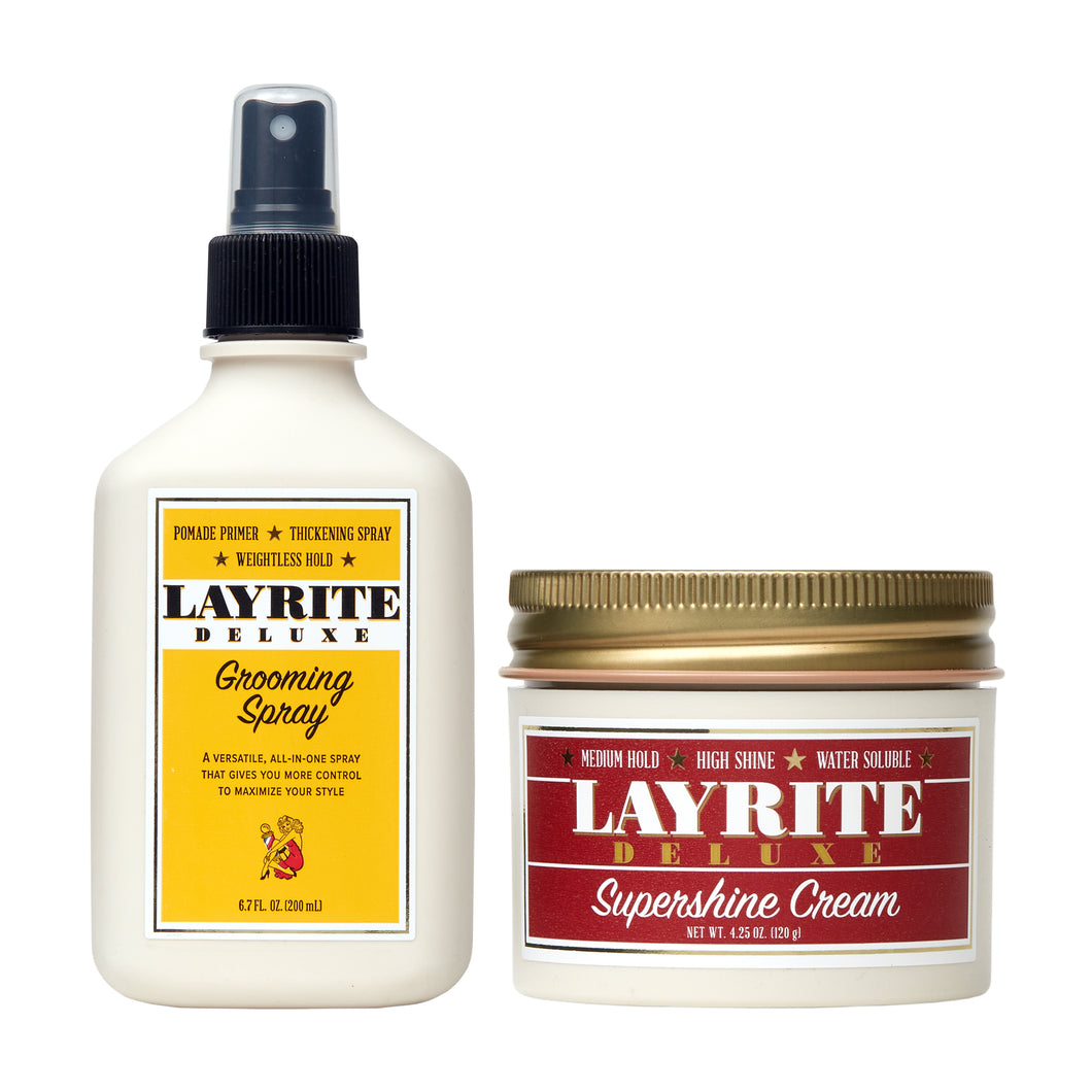 Layrite Deluxe Grooming Spray & Supershine Hair Cream