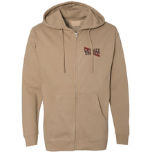 Load image into Gallery viewer, Racing Stripes- Sandstone Zip Up Hoodie
