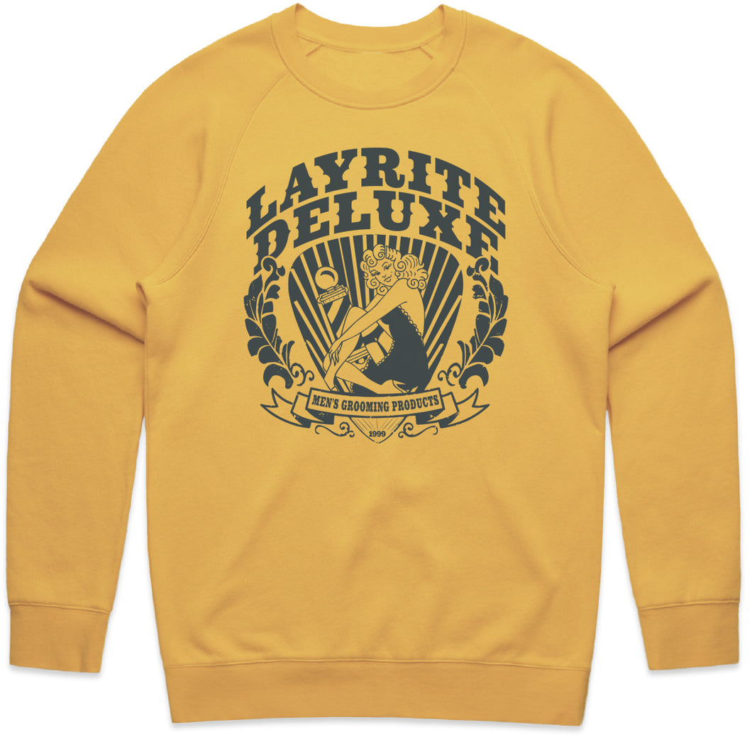 Wreath- Mustard Crew Sweater